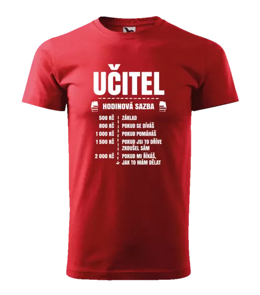 Pánské tričko Hodinová sazba - učitel