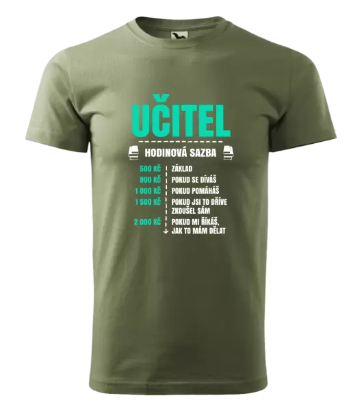 Pánské tričko Hodinová sazba - učitel