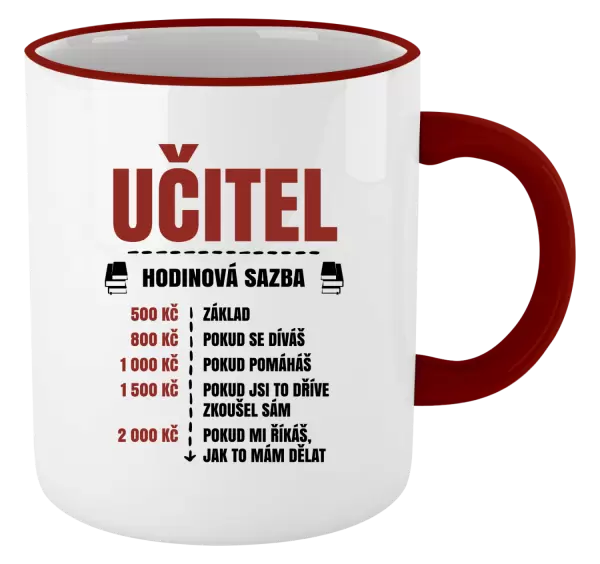 Hrnek Hodinová sazba - učitel