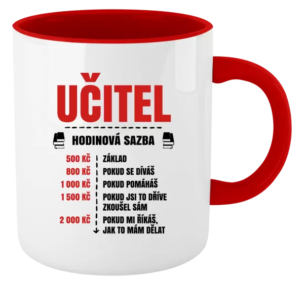 Hrnek Hodinová sazba - učitel