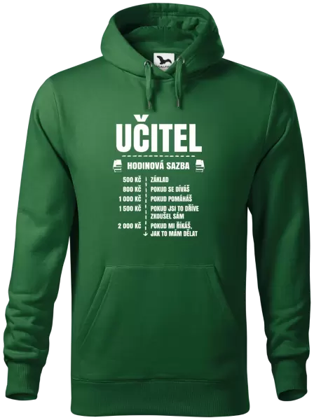 Pánská mikina Hodinová sazba - učitel