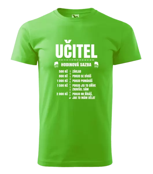Pánské tričko Hodinová sazba - učitel