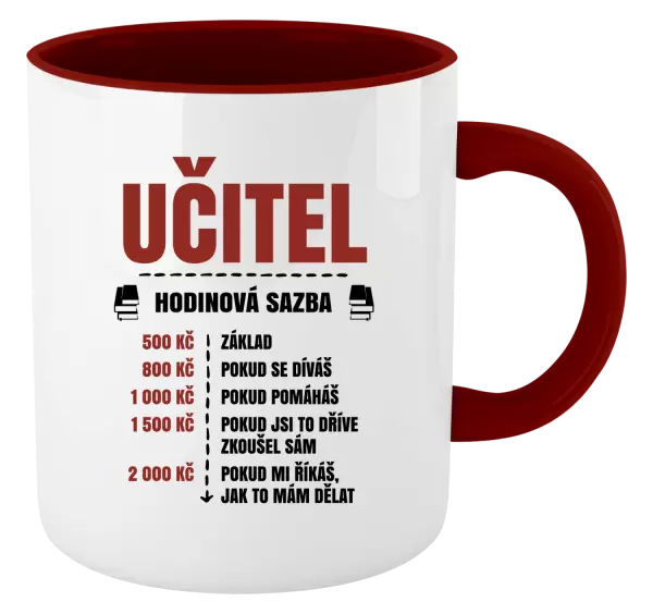 Hrnek Hodinová sazba - učitel