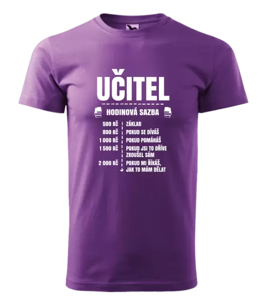 Pánské tričko Hodinová sazba - učitel