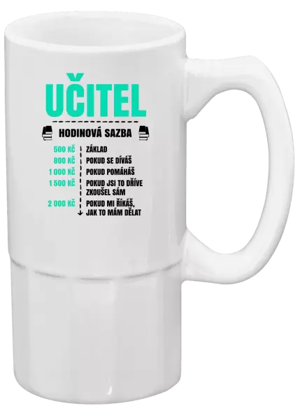 Půllitr Hodinová sazba - učitel