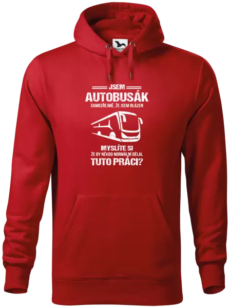 Pánská mikina Samozřejmě, že jsem blázen - autobusák