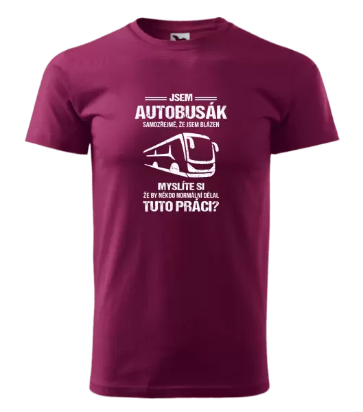 Pánské tričko Samozřejmě, že jsem blázen - autobusák