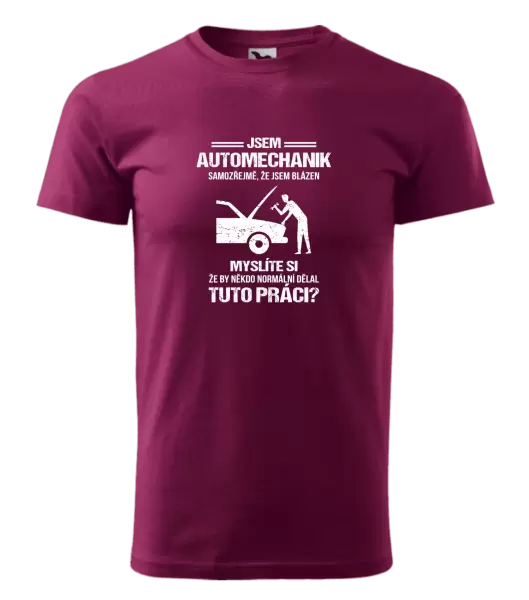 Pánské tričko Samozřejmě, že jsem blázen - automechanik