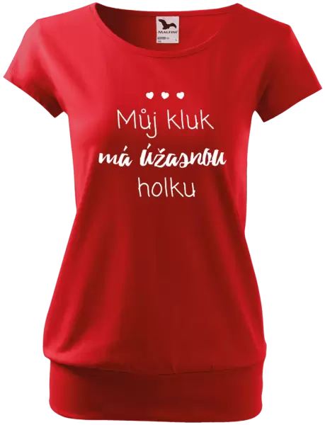 Dámské tričko Můj kluk má úžasnou holku