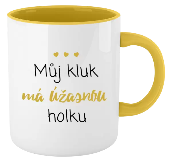 Hrnek Můj kluk má úžasnou holku