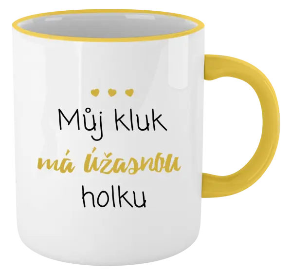 Hrnek Můj kluk má úžasnou holku