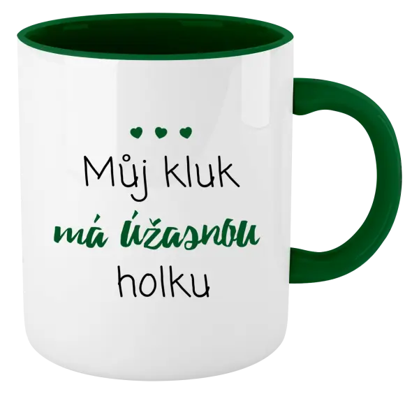 Hrnek Můj kluk má úžasnou holku