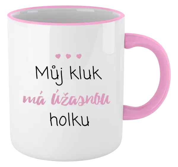 Hrnek Můj kluk má úžasnou holku