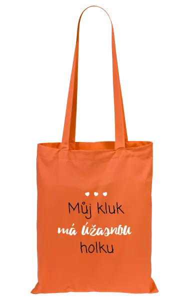 Látková taška Můj kluk má úžasnou holku