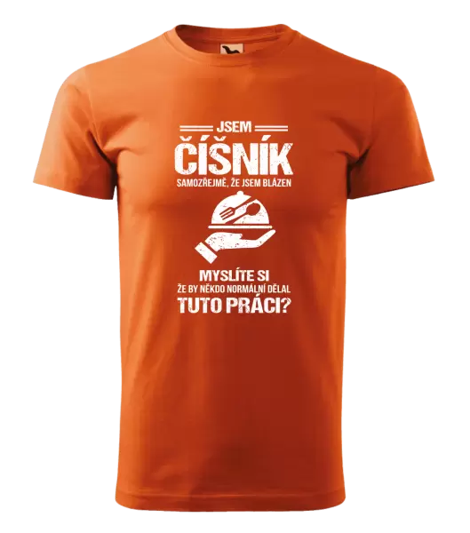 Pánské tričko Samozřejmě, že jsem blázen - číšník