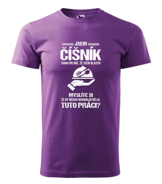 Pánské tričko Samozřejmě, že jsem blázen - číšník