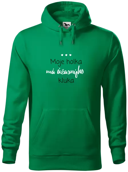 Pánská mikina Moje holka má úžasnýho kluka