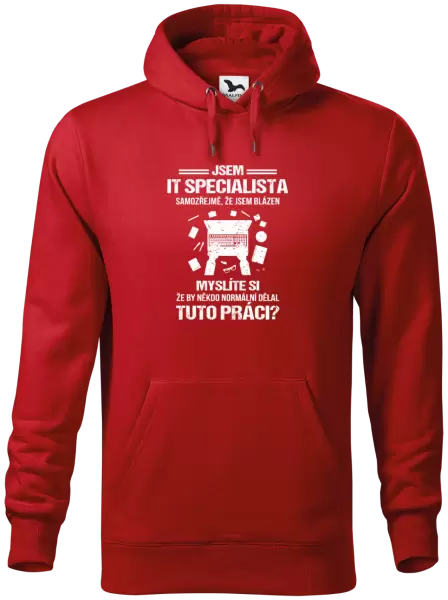 Pánská mikina Samozřejmě, že jsem blázen - IT specialista