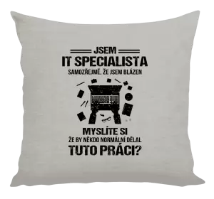 Polštář Samozřejmě, že jsem blázen - IT specialista