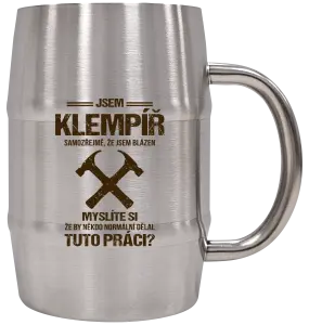 Nerezový chladicí půllitr Samozřejmě, že jsem blázen - klempíř