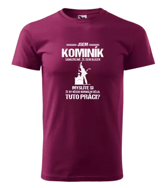 Pánské tričko Samozřejmě, že jsem blázen - kominík
