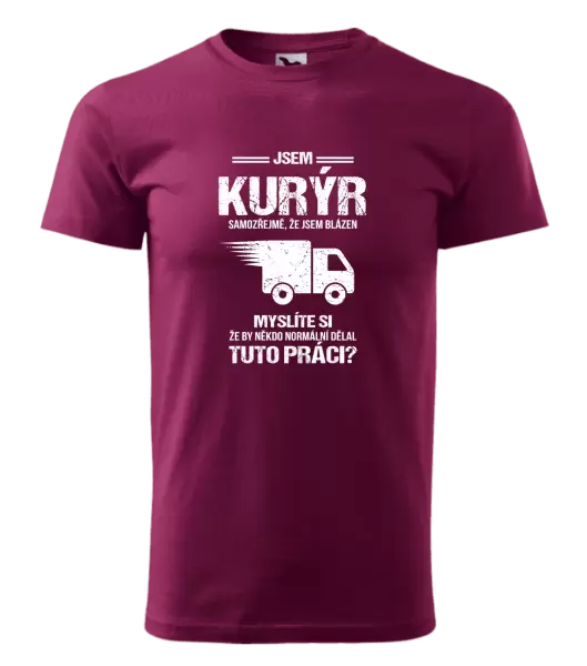 Pánské tričko Samozřejmě, že jsem blázen - kurýr