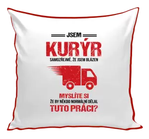 Polštář Samozřejmě, že jsem blázen - kurýr