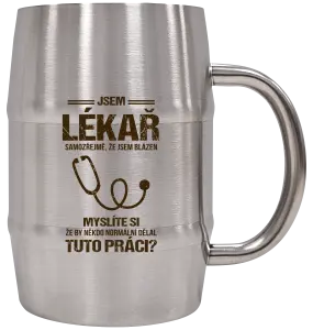 Nerezový chladicí půllitr Samozřejmě, že jsem blázen - lékař