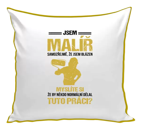 Polštář Samozřejmě, že jsem blázen - malíř