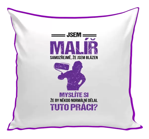 Polštář Samozřejmě, že jsem blázen - malíř