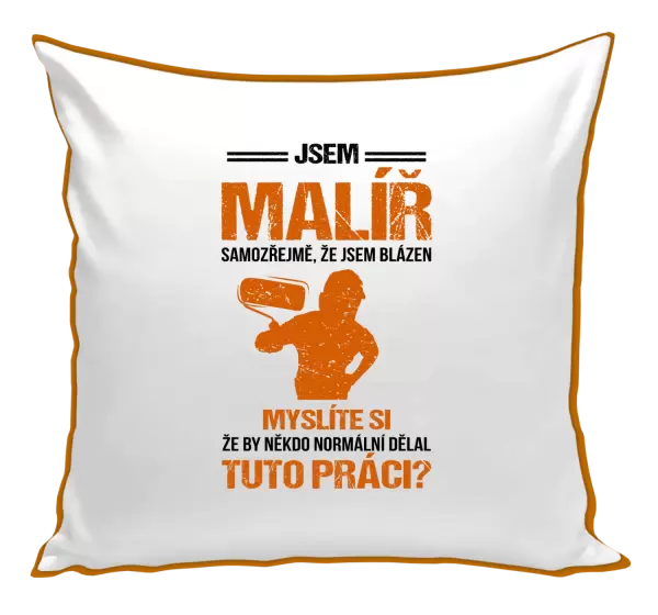 Polštář Samozřejmě, že jsem blázen - malíř