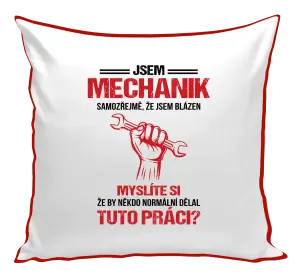 Polštář Samozřejmě, že jsem blázen - mechanik