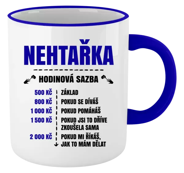 Hrnek Hodinová sazba - nehtařka
