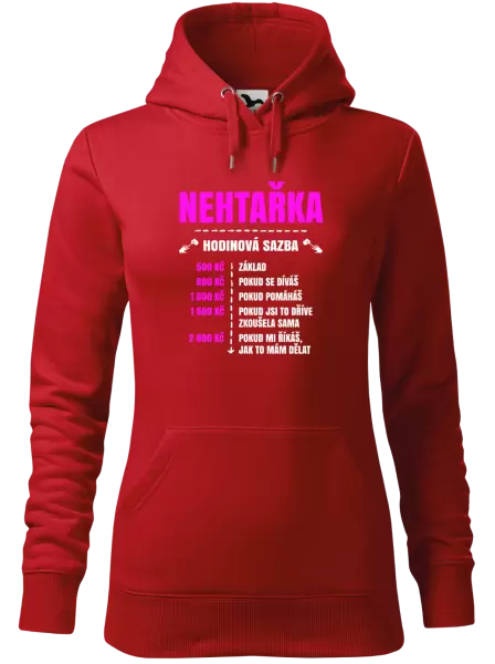 Dámská mikina Hodinová sazba - nehtařka