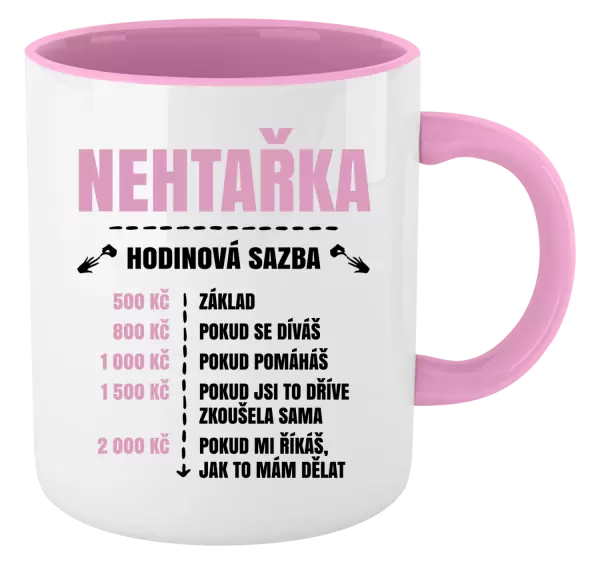 Hrnek Hodinová sazba - nehtařka