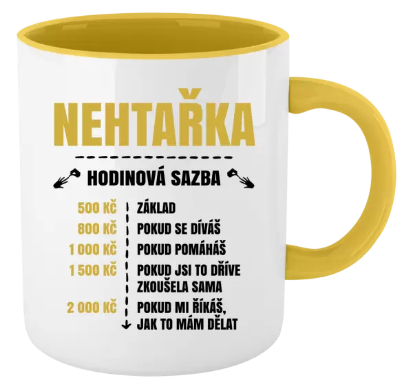 Hrnek Hodinová sazba - nehtařka