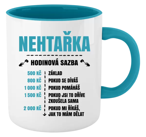 Hrnek Hodinová sazba - nehtařka