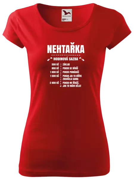 Dámské tričko Hodinová sazba - nehtařka