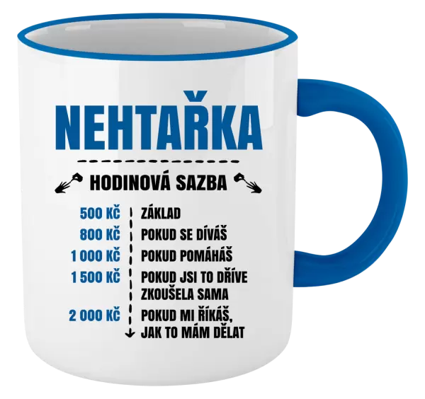 Hrnek Hodinová sazba - nehtařka