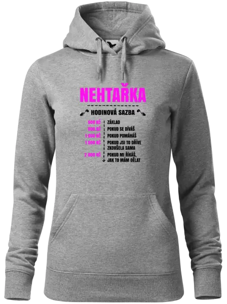 Dámská mikina Hodinová sazba - nehtařka