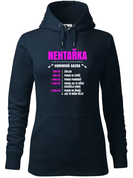 Dámská mikina Hodinová sazba - nehtařka