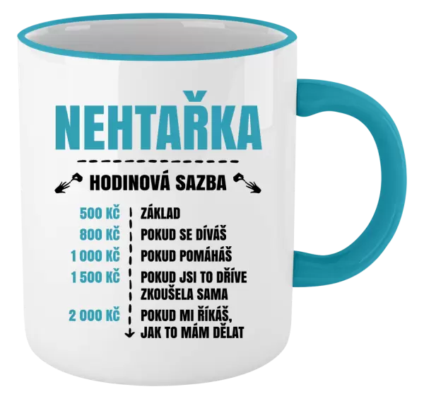 Hrnek Hodinová sazba - nehtařka