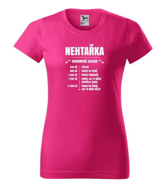 Dámské tričko Hodinová sazba - nehtařka