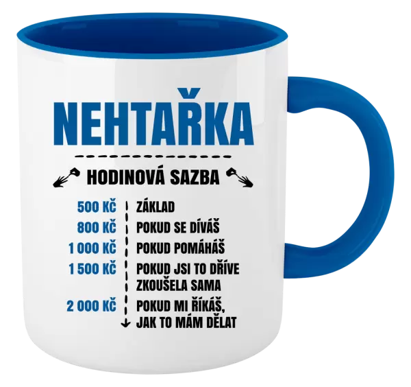 Hrnek Hodinová sazba - nehtařka