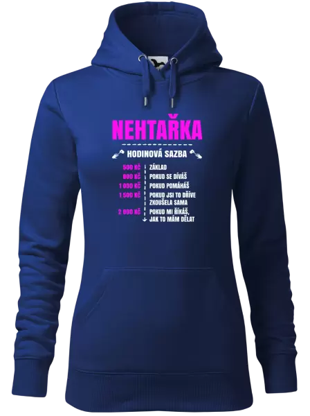 Dámská mikina Hodinová sazba - nehtařka