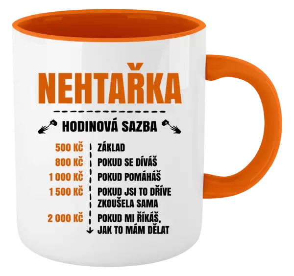 Hrnek Hodinová sazba - nehtařka