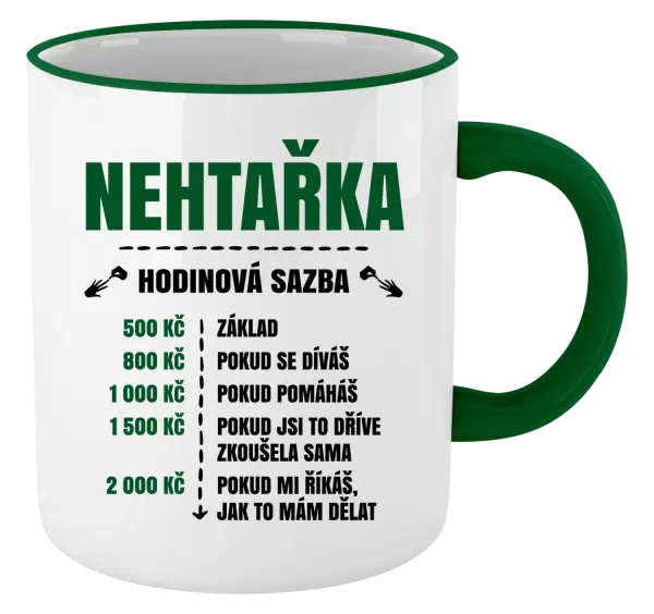 Hrnek Hodinová sazba - nehtařka