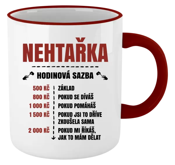 Hrnek Hodinová sazba - nehtařka