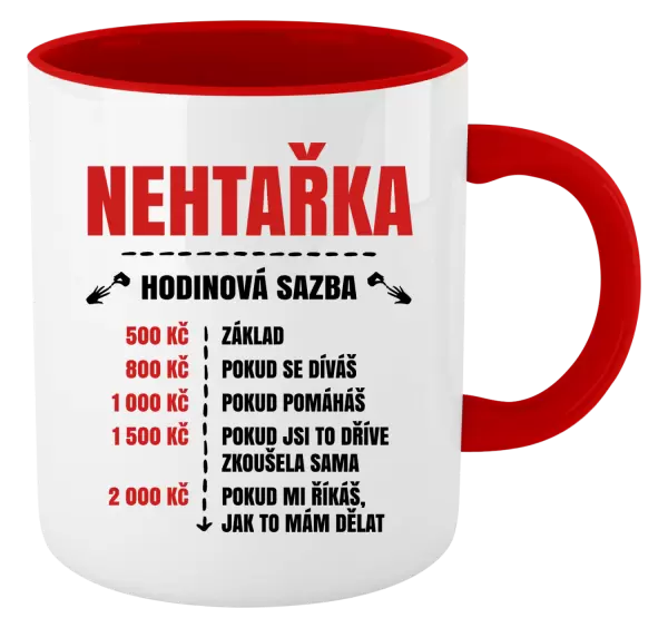 Hrnek Hodinová sazba - nehtařka