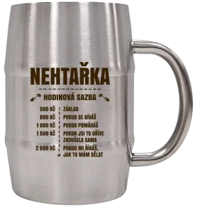 Nerezový chladicí půllitr Hodinová sazba - nehtařka